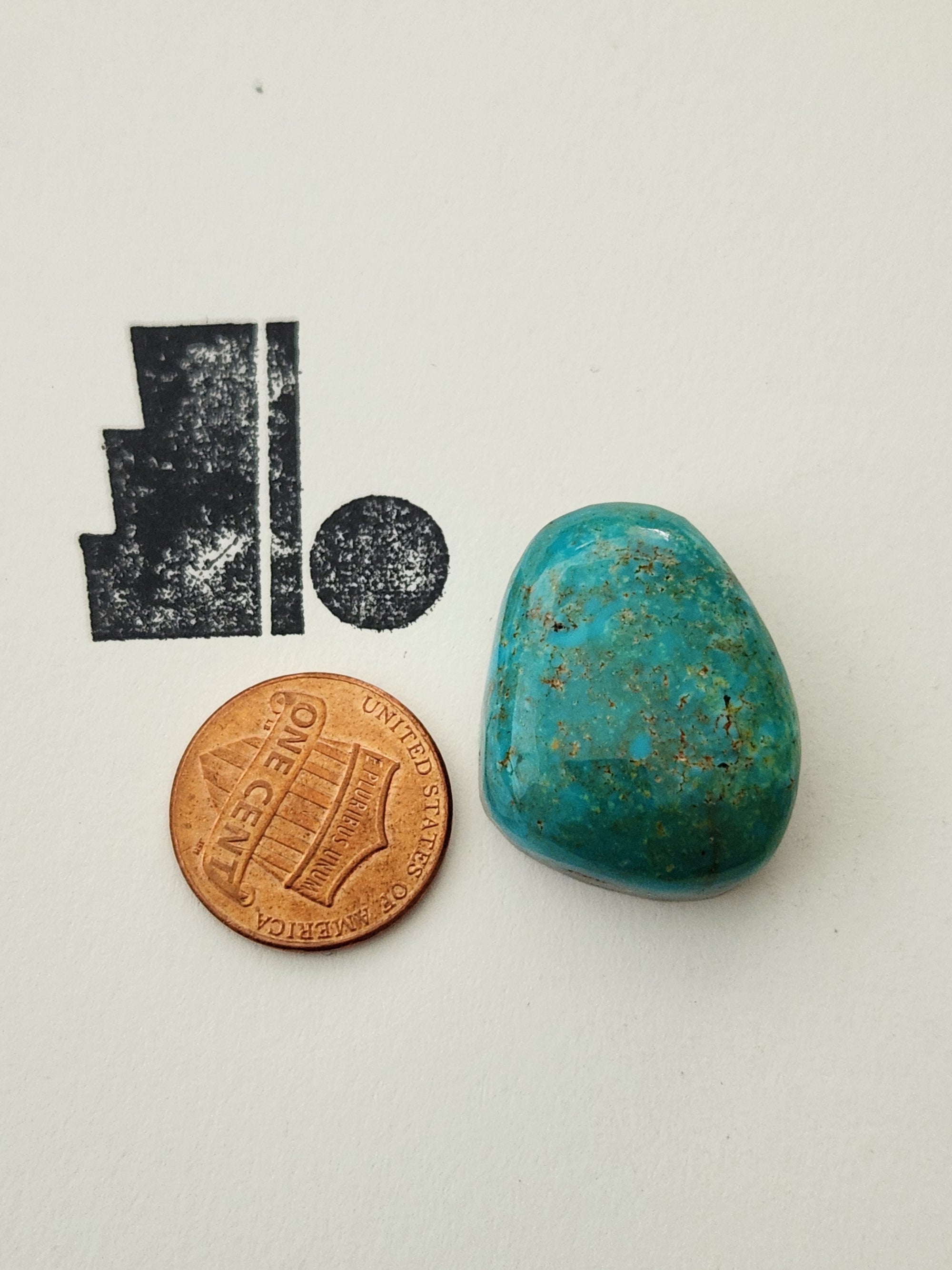 Thick Royston Turquoise Cab 40ct