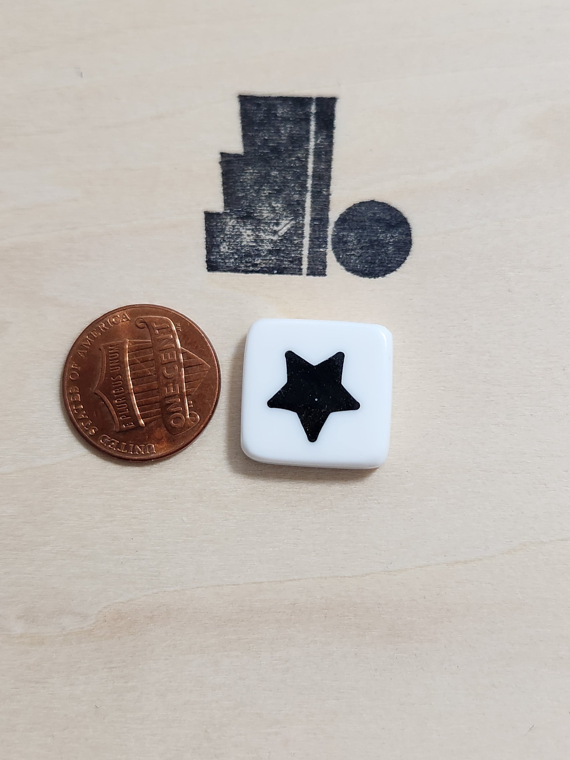 White with Black star