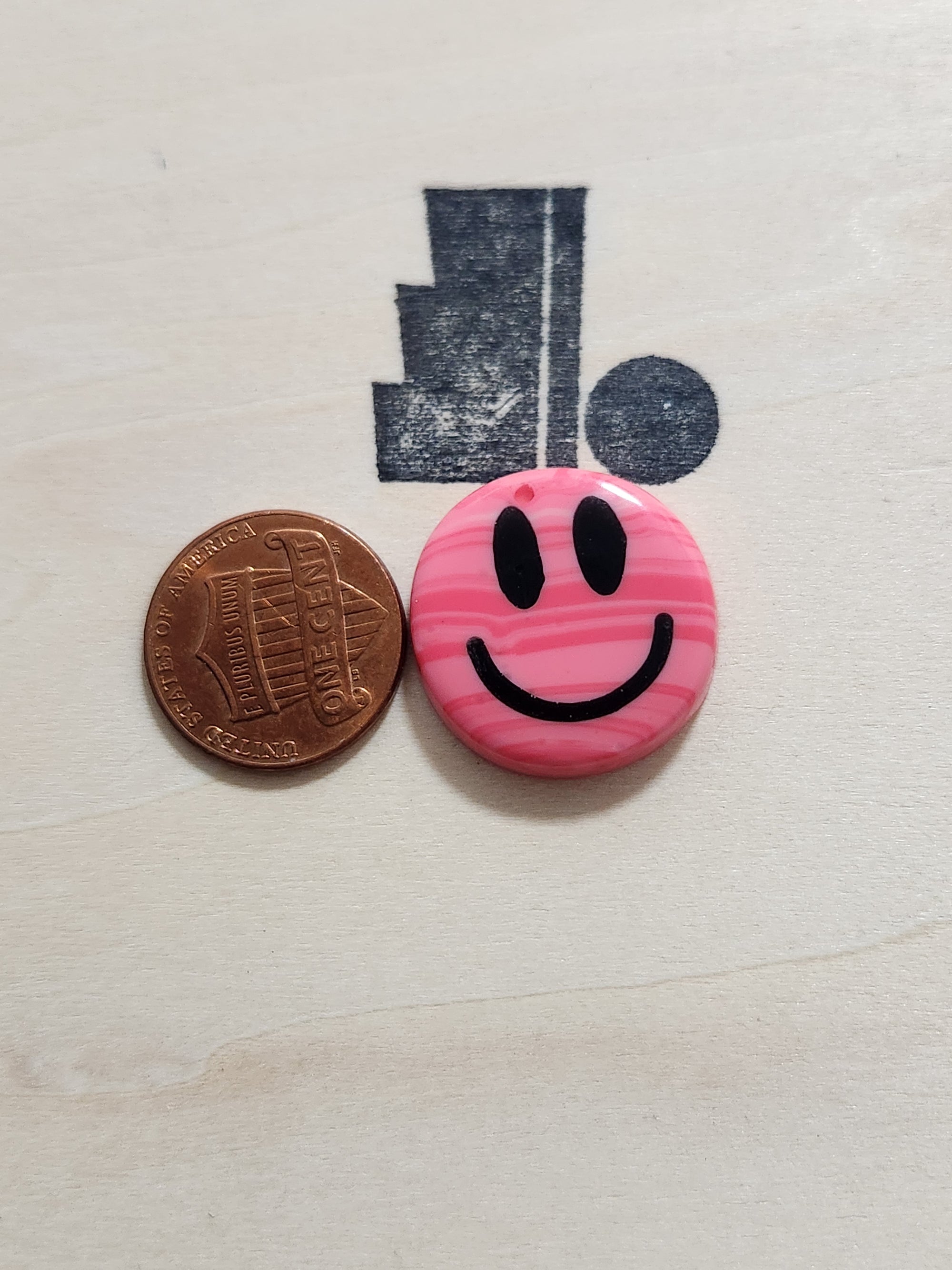 Pink and Black Smiley