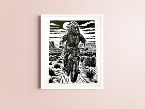 Cruisin Linocut Print - Indigenized