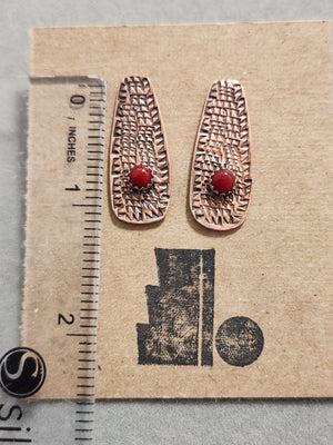 Copper and Rosarita Earrings